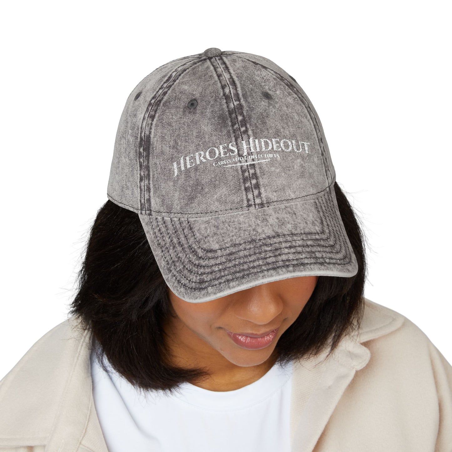 Vintage Embroidered Logo Cap